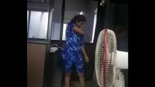 Indian Tamil girl adithi changed her dress in office infromt of her boss captured by her boss after all employees leave the office