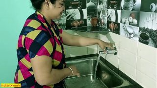 Indian Telugu bhabi amateur fucked hardcore in kitchen porn video