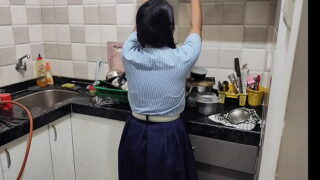 Indian Telugu Collage Horny Babe Fucked Virgin Pussy In Kitchen