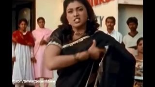 Roja removing her saree in public hot and horny boobs and navel show !!!