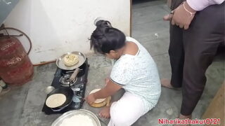 Telugu village milf wife fucking by husband friend in the kitchen