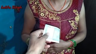 young indian girl having hot sex with a dewar for some cash